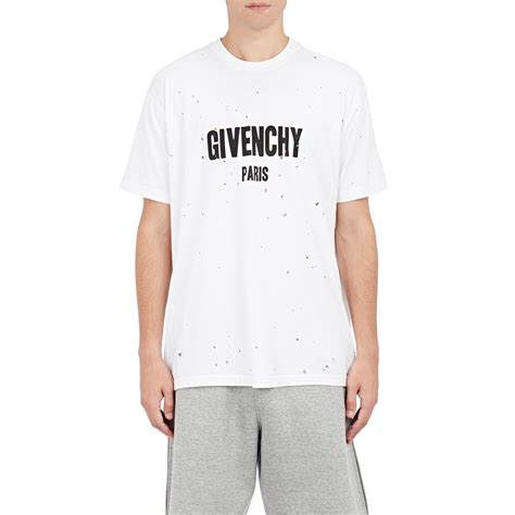 givenchy destroyed t shirt white